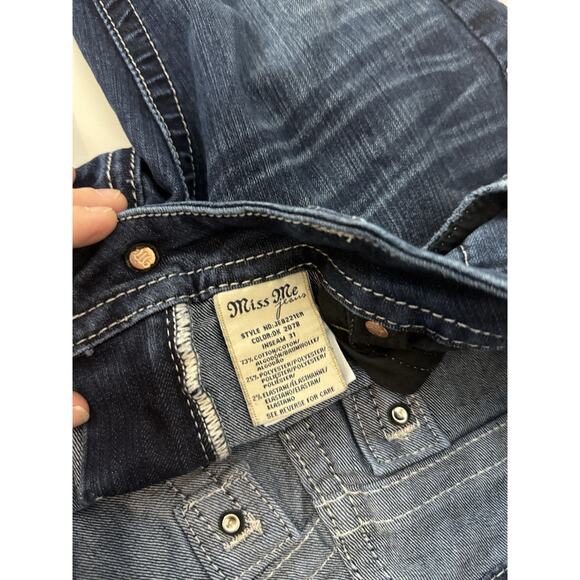 Miss Me Easy Boot Cut Western Bling Jeans Womens Size 27 Rodeo Mid Rise - Picture 12 of 16